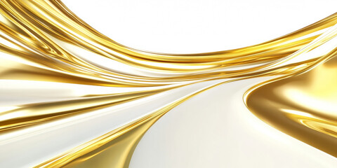 Fototapeta premium 3D abstract curve speed line wave road tunnel with glitter swirl flowing, gold and silver beautiful shiny virtual space cosmetic shiny web technology car road background