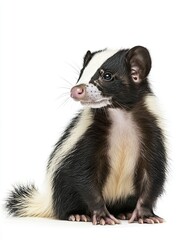Naklejka premium skunk isolated on white background