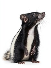skunk isolated on white background