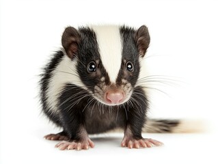 skunk isolated on white background
