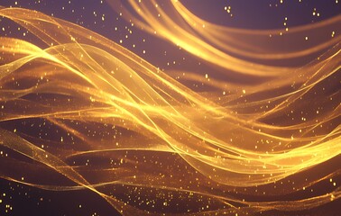 Obraz premium Flowing gold particles