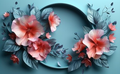 Floral Arrangement with Circular Frame
