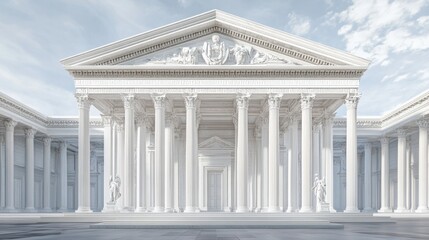 Obraz premium Elegant neoclassical building with grand columns