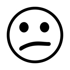worried face emoji