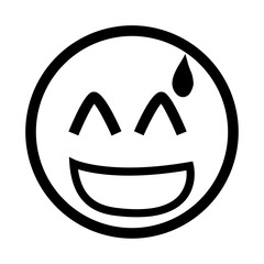 face grimaced with sweat icon