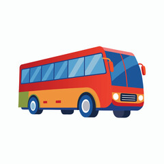 vector bus on a white background