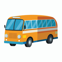 vector bus on a white background