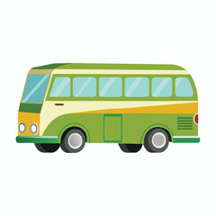 vector bus on a white background