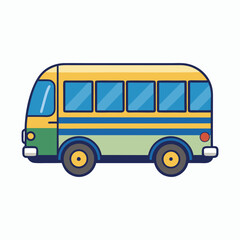 vector bus on a white background