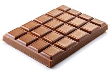 Fototapeta premium milk chocolate piece isolated on white background