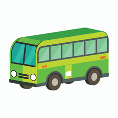 vector bus on a white background