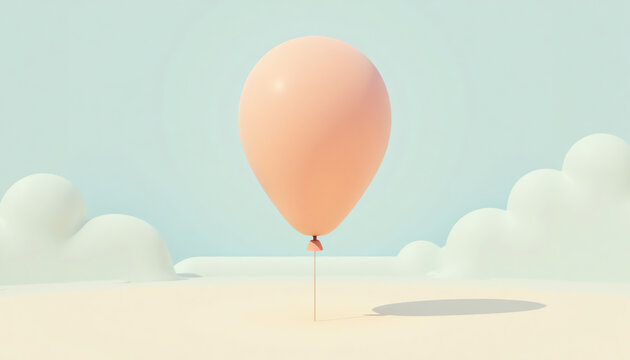 Hot Air Balloon 3D Model, Pastel Skies, Soaring Freedom