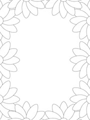 All these designs are hand-drawn and unique 
Flower Border is a Beautiful black and white illustration for adult coloring book,
This is a printable Beautiful Zentangle Coloring page for KDP Interior,