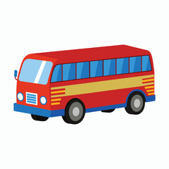 vector bus on a white background