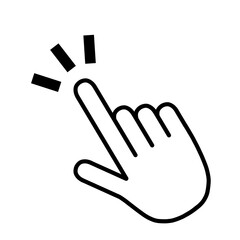 指さし　アイコン　記号　サイン タッチ　ワンポイント	
