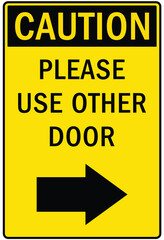 Naklejka premium Please use other door sign