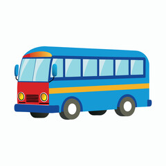 vector bus on a white background