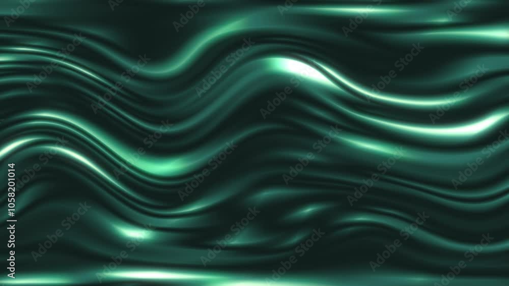 Poster glowing and flickering laser rays from bottom to top, blue waveform background. in out full screen d