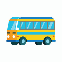 vector bus on a white background