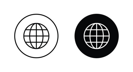 Go to web symbol icon. Globe icon vector