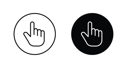 Obraz premium Hand click icon set. pointer icon. Clicking cursor, pointing hand clicks icons 