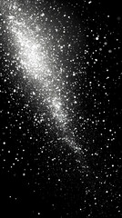 Abstract Black Background with White Particles
