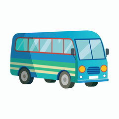 vector bus on a white background