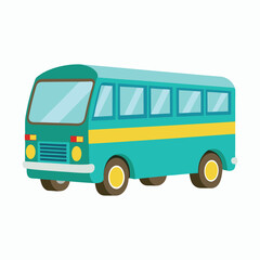vector bus on a white background