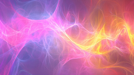 Fototapeta premium Abstract Pink and Yellow Swirling Light Background