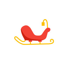 santa sleigh vector icon