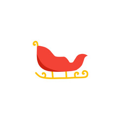 santa sleigh vector icon