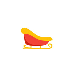 santa sleigh vector icon