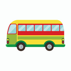 vector bus on a white background