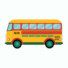 vector bus on a white background