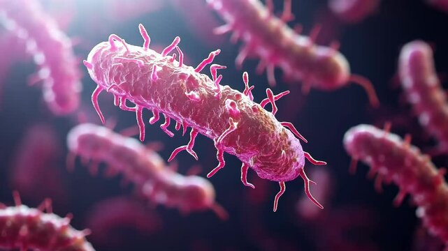 This is a microscopic image of bacteria