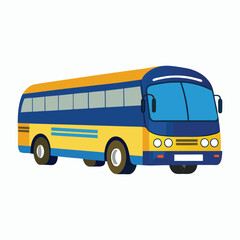 vector bus on a white background