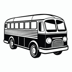 vector bus on a white background