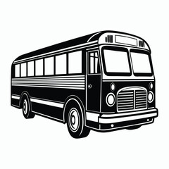 vector bus on a white background