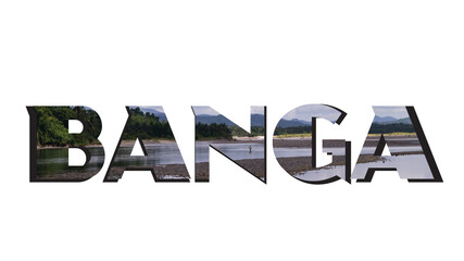 A vector art text of Banga, Aklan, Philippines.