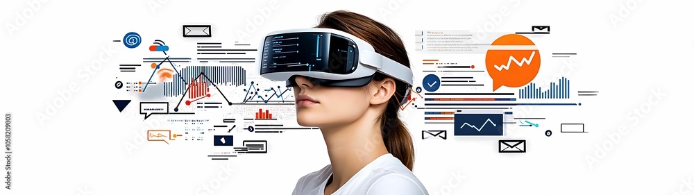 Aufkleber exploring the future of technology the impact of virtual reality on business and communication in th