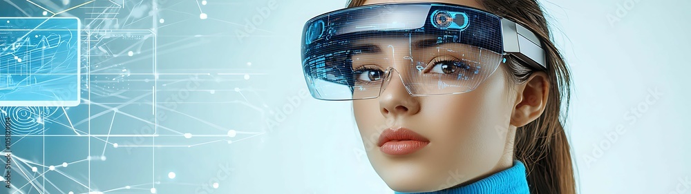 Poster exploring the future of technology a glimpse into augmented reality and its impact on human interact