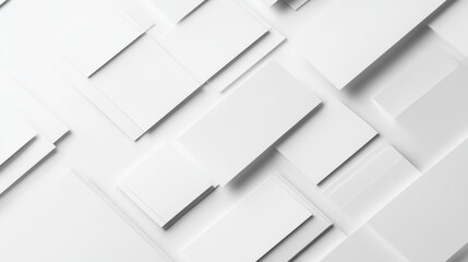 Blank White Business Cards Mockup - Minimal Design Template