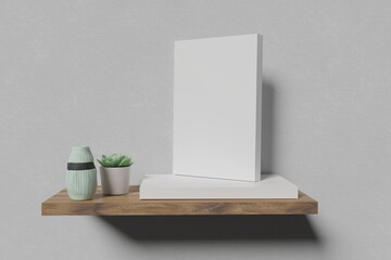 Blank softcover book mockups. Vector illustration isolated on white and grey background. It can be used for promo, catalogs, brochures, magazines, etc