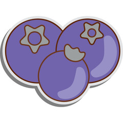 Blueberry Sticker