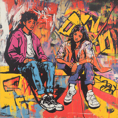 Teen and Family Shopping Adventures in Vibrant Markets and Urban Settings, Candid Moments in Diverse Locations