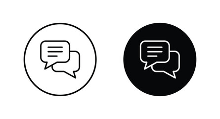 Chat icon vector. Speech bubble icon. message icon collection