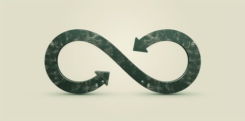 circular economy arrow process icon green business environment endless loop recycling resource sustainability eco-friendly industrial reuse concept