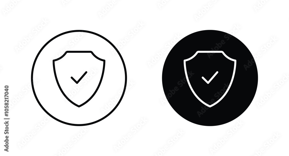 Poster shield icon vector. security symbol icon . shield with check mark icon