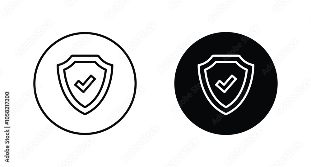 Poster shield icon vector. security symbol icon . shield with check mark icon