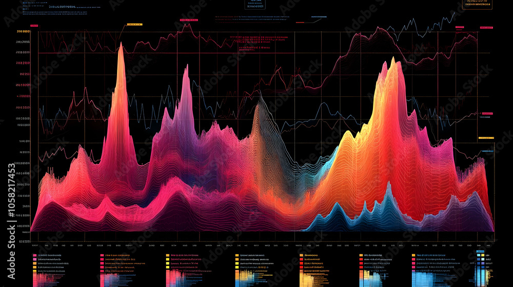 Poster abstract data visualization chart background